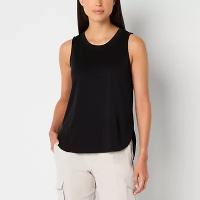 Stylus Womens Crew Neck Sleeveless Tank Top
