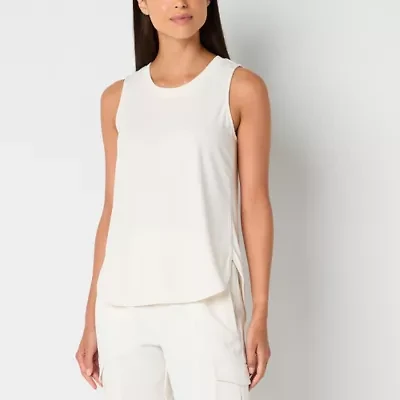 Stylus Womens Crew Neck Sleeveless Tank Top