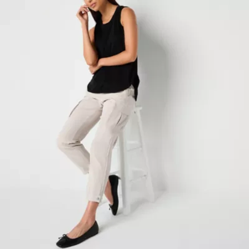 Stylus Womens Crew Neck Sleeveless Tank Top