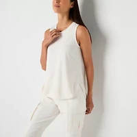 Stylus Womens Crew Neck Sleeveless Tank Top