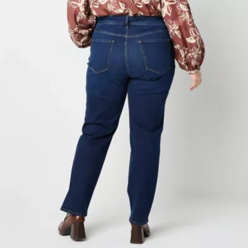a.n.a Womens Plus High Rise Curvy Fit Jean