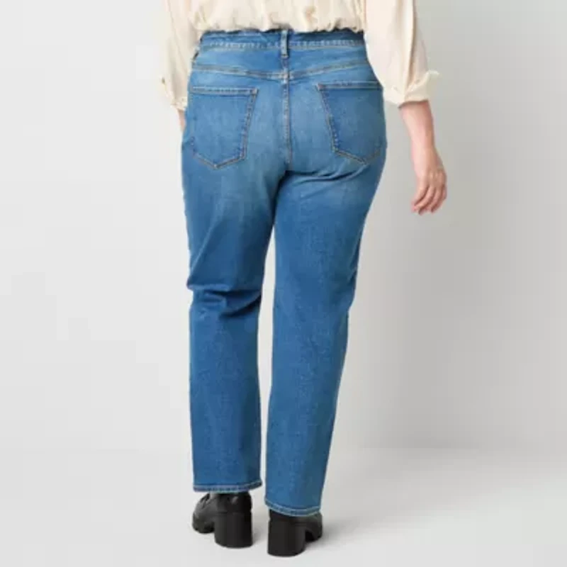a.n.a Womens Plus High Rise Curvy Fit Jean