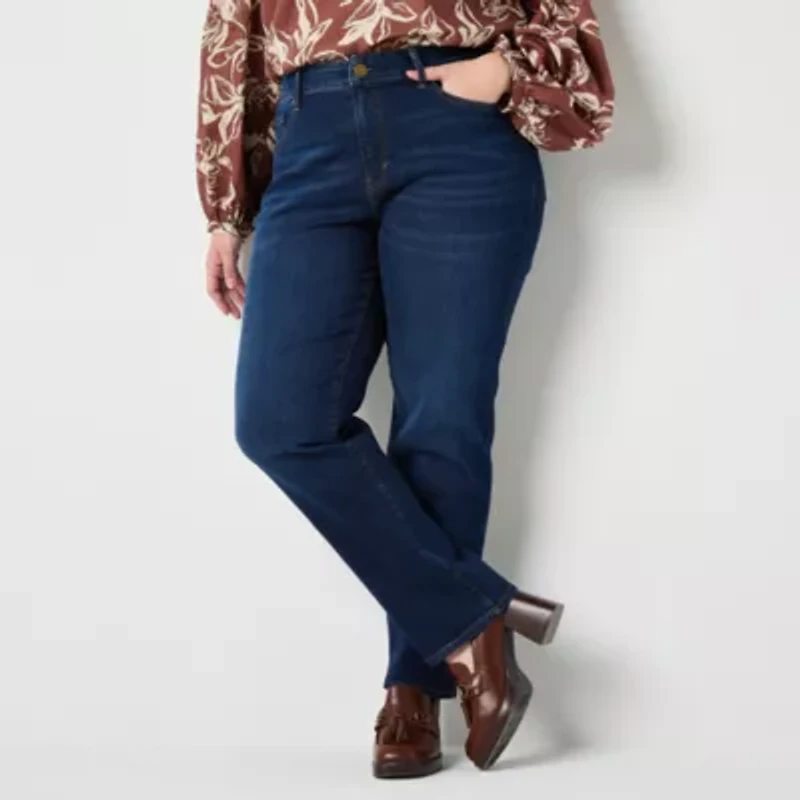 a.n.a Womens Plus High Rise Curvy Fit Jean