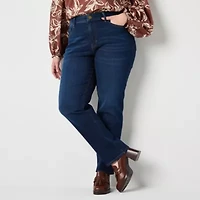 a.n.a Womens Plus High Rise Curvy Fit Jean