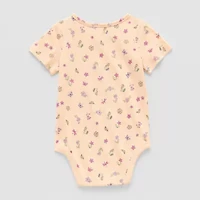 Okie Dokie Baby Girls Round Neck Short Sleeve Bodysuit