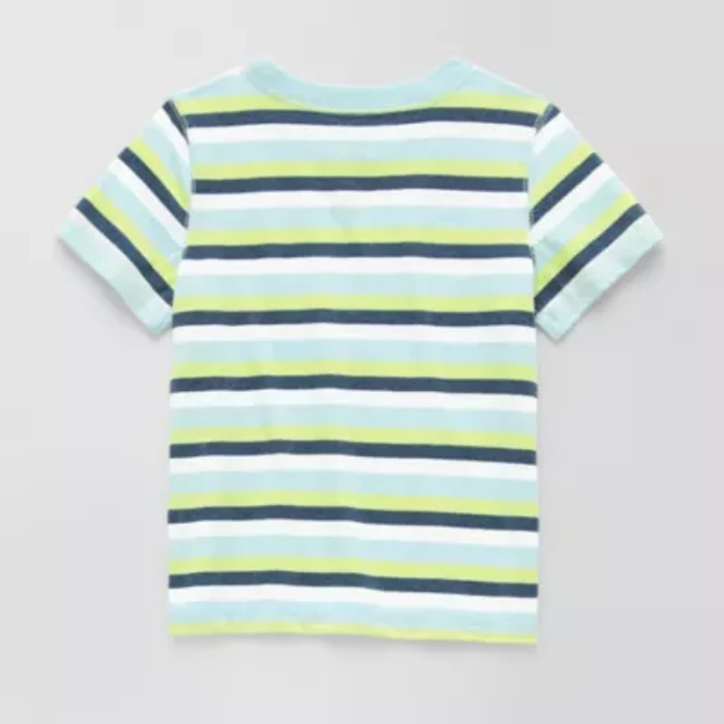 Okie Dokie Toddler Boys Sensory Friendly Crew Neck Short Sleeve Adaptive T-Shirt