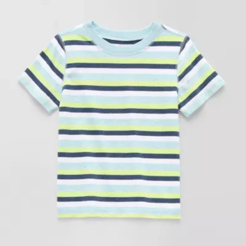 Okie Dokie Toddler Boys Sensory Friendly Crew Neck Short Sleeve Adaptive T-Shirt