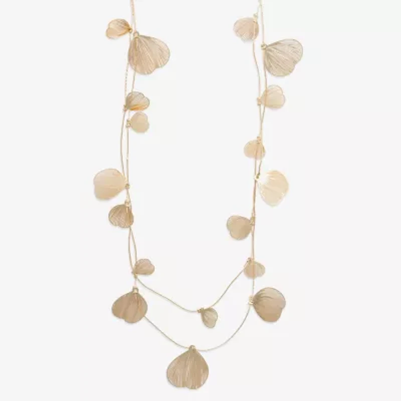 Bijoux Bar Gold Tone Womens 34 Inch Strand Necklace