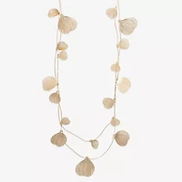 Bijoux Bar Gold Tone Womens 34 Inch Strand Necklace