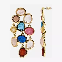 Bijoux Bar Gold Tone Womens Multi Color Drop Earrings
