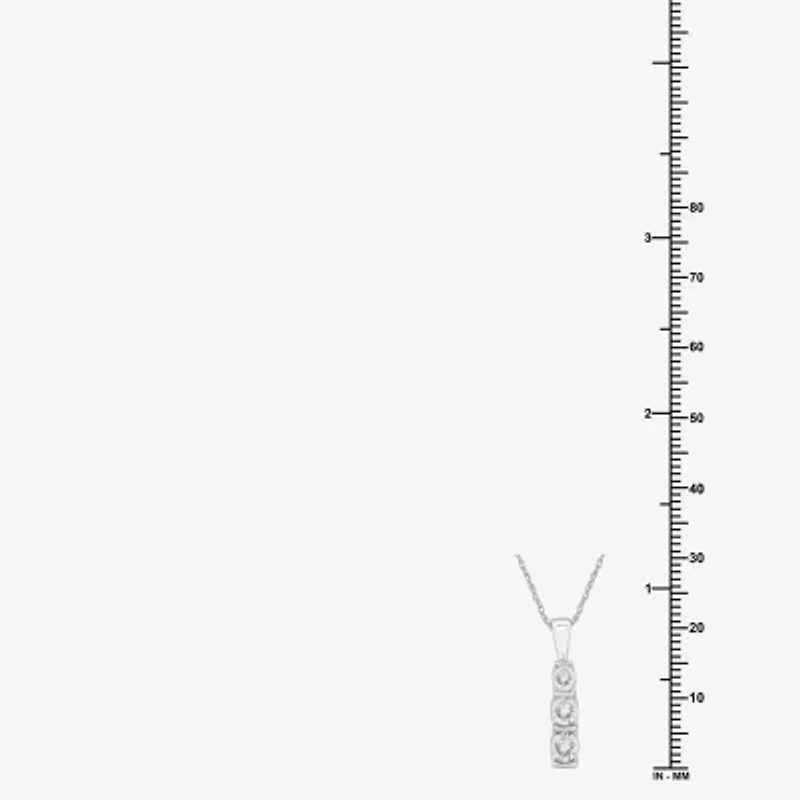 Yes, Please! Womens 1/6 CT. T.W. Lab Grown White Diamond Sterling Silver 18 Inch Pendant Necklace