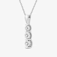 Yes, Please! Womens 1/6 CT. T.W. Lab Grown White Diamond Sterling Silver 18 Inch Pendant Necklace