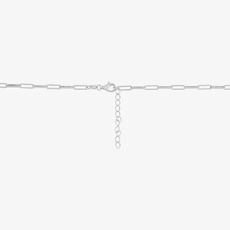 Made in Italy Womens Sterling Silver Heart 16 Inch Pendant Necklace