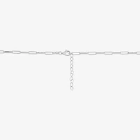 Made in Italy Womens Sterling Silver Heart 16 Inch Pendant Necklace