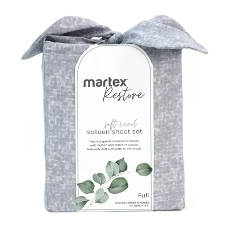 Martex Restore Echo Sheet Set 300tc Wrinkle Resistant Temperature Regulating