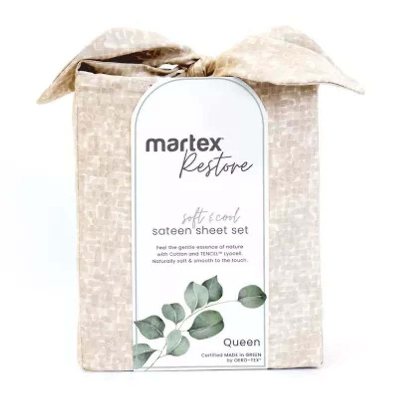 Martex Restore Echo 300tc Wrinkle Resistant Temperature Regulating Sheet Set