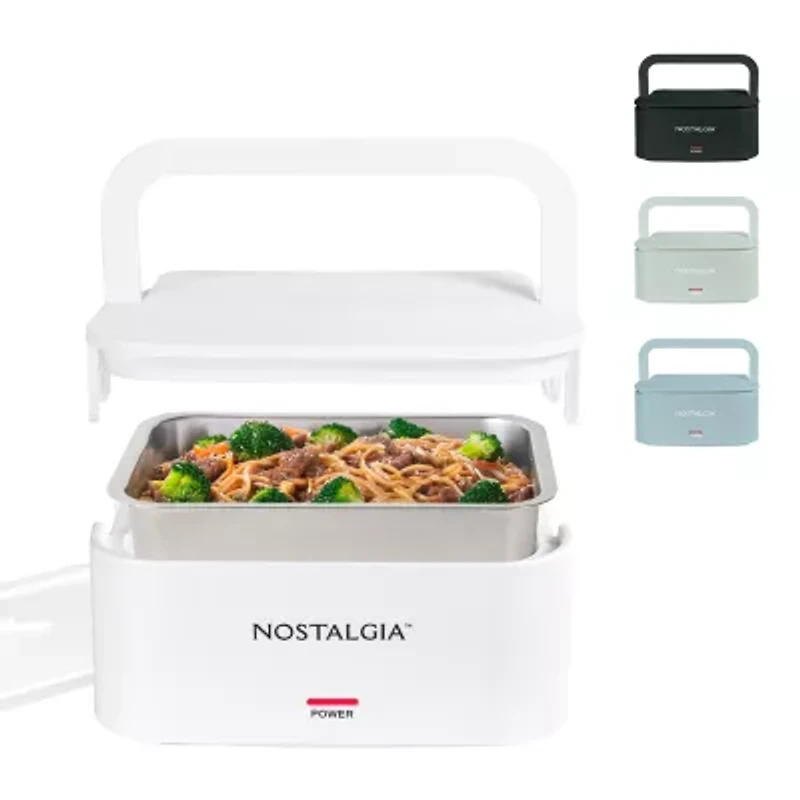 Nostalgia 32oz Portable Heated Lunchbox Slow Cooker