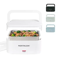 Nostalgia 32oz Portable Heated Lunchbox Slow Cooker