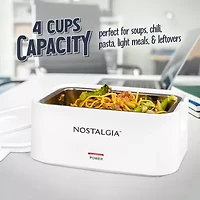 Nostalgia 32oz Portable Heated Lunchbox Slow Cooker