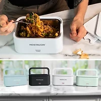 Nostalgia 32oz Portable Heated Lunchbox Slow Cooker