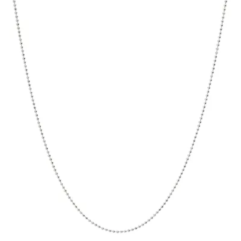 Silver Treasures Made Italy 18-20" Bead Chain Necklace