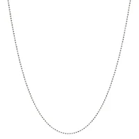 Silver Treasures Made Italy 18-20" Bead Chain Necklace
