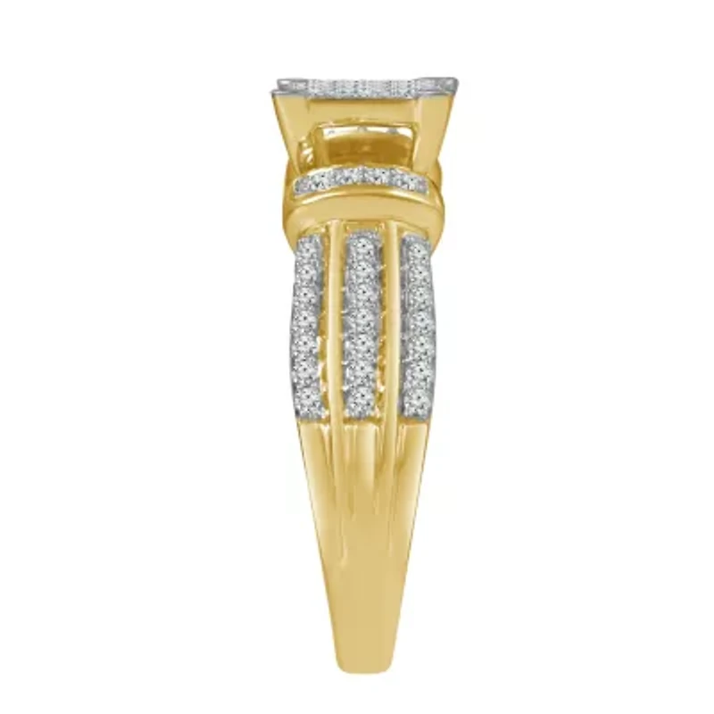 1 CT.T.W. Natural Diamond Side Stone Engagement Ring in 10K or 14K Gold