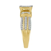 1 CT.T.W. Natural Diamond Side Stone Engagement Ring in 10K or 14K Gold