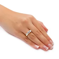 Womens 2 1/4 CT. T.W. Cubic Zirconia 14K Gold Over Brass Engagement Ring