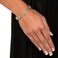 DiamonArt® 18K Gold Over Brass 8 Inch Ankle Bracelet