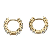Womens 2 1/3 CT. T.W. Cubic Zirconia 14K Gold Over Brass 15mm Hoop Earrings