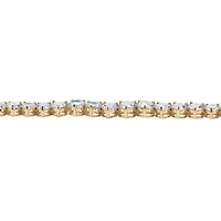 Womens White Cubic Zirconia 14K Gold Over Brass 16 Inch Tennis Necklace