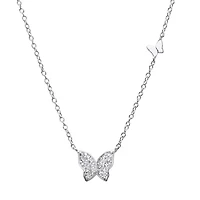 DiamonArt® Womens 1/6 CT. T.W. White Cubic Zirconia Sterling Silver Pendant Necklace