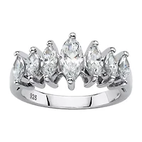 Womens 1 1/2 CT. T.W. Cubic Zirconia 18K Gold Over Brass Engagement Ring