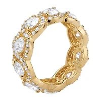 DiamonArt® 8MM 4 1/2 CT. T.W. White Cubic Zirconia 14K Gold Over Silver Band