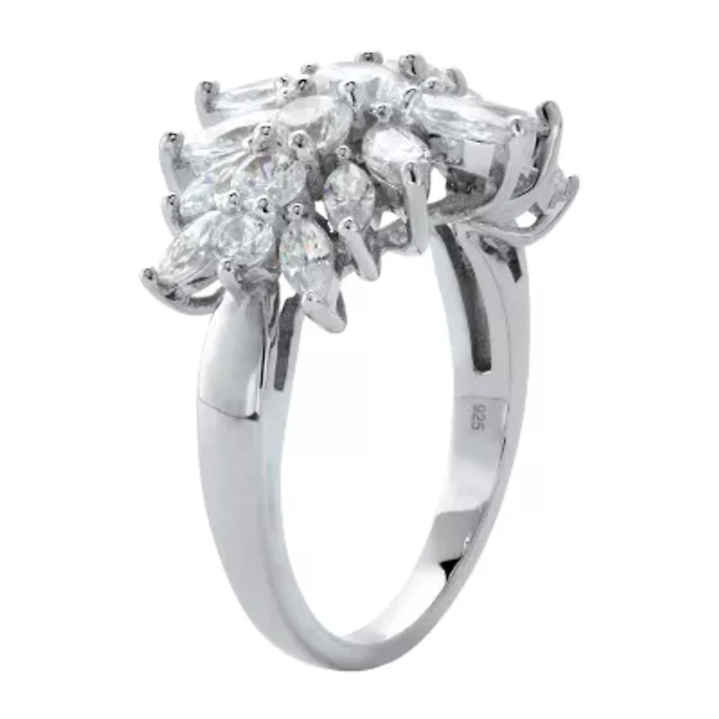 DiamonArt® Womens / CT. T.W. White Cubic Zirconia Sterling Silver Cocktail Ring