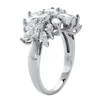DiamonArt® Womens / CT. T.W. White Cubic Zirconia Sterling Silver Cocktail Ring