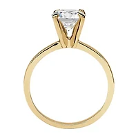 DiamonArt® Womens 2 CT. T.W. White Cubic Zirconia 14K Gold Over Silver Engagement Ring