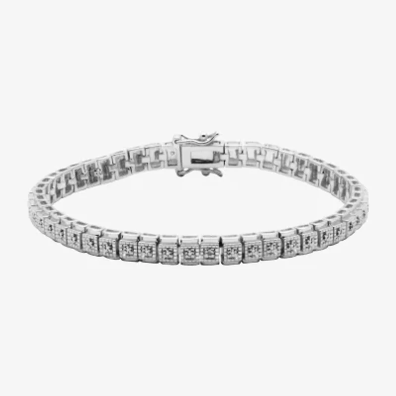 Sparkle Allure Diamond Accent Silver Over Bronze 7.25 Inch Tennis Bracelet