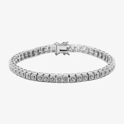 Sparkle Allure Diamond Accent Silver Over Bronze 7.25 Inch Tennis Bracelet