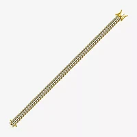 Sparkle Allure Diamond Accent 14K Gold Over Bronze 7.25 Inch Tennis Bracelet