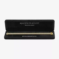 Sparkle Allure Diamond Accent 14K Gold Over Bronze 7.25 Inch Tennis Bracelet