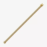 Sparkle Allure Diamond Accent 14K Gold Over Bronze 7.25 Inch Tennis Bracelet