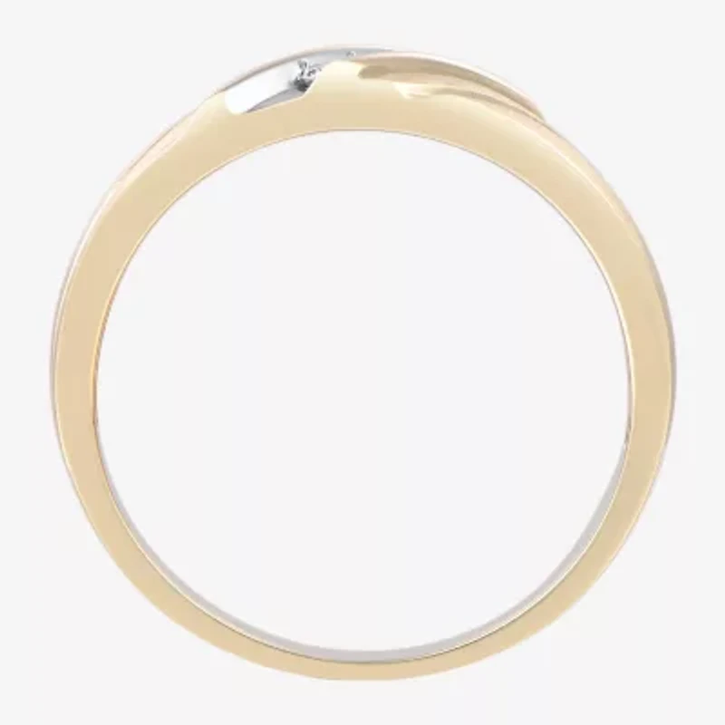 Mens 1/8 CT. T.W. Natural White Diamond 10K Gold Wedding Band