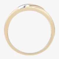 Mens 1/8 CT. T.W. Natural White Diamond 10K Gold Wedding Band