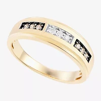 Mens 1/4 CT. T.W. Natural Champagne Diamond 10K Gold Wedding Band