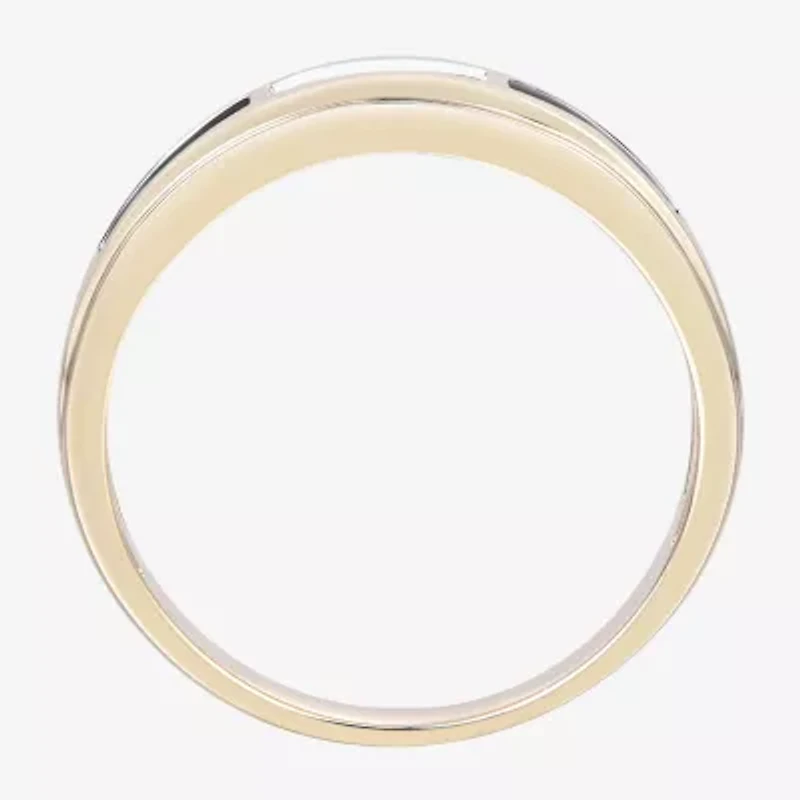 Mens 1/4 CT. T.W. Natural Champagne Diamond 10K Gold Wedding Band
