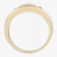 Mens 1 CT. T.W. Natural White Diamond 10K Gold Wedding Band