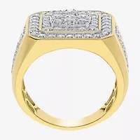 Mens 2 CT. T.W. Natural White Diamond 10K Gold Fashion Ring