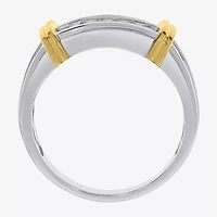 Mens 1/2 CT. T.W. Natural White Diamond 14K Gold Over Silver Fashion Ring